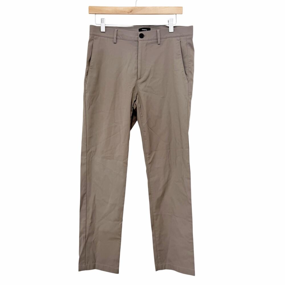 Theory Tan Zaine SW Neoteric Flat Front Pants Sz 30